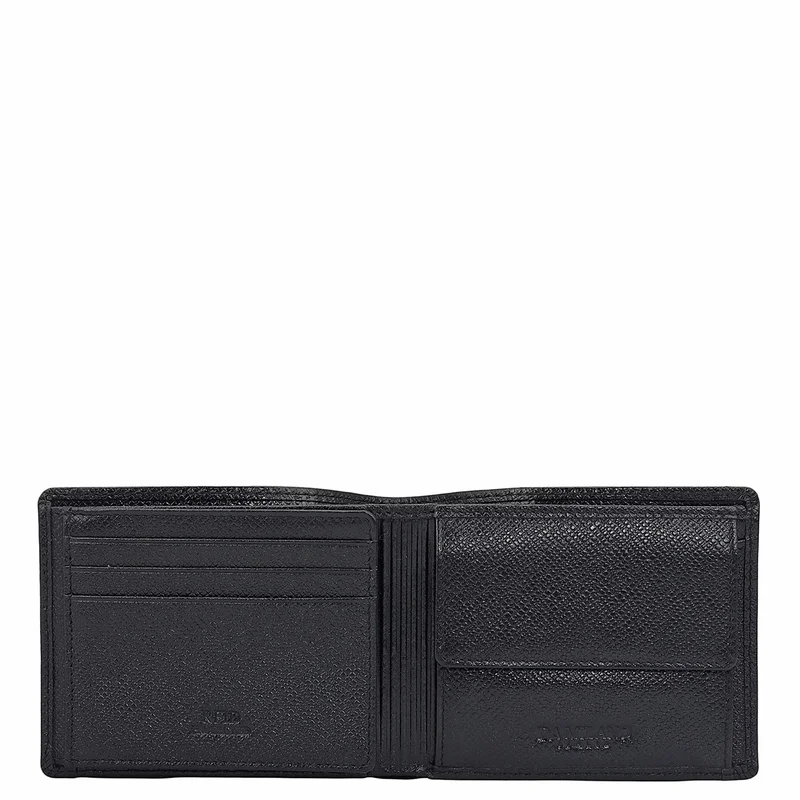 Da Milano Black Bifold Leather Mens Wallet